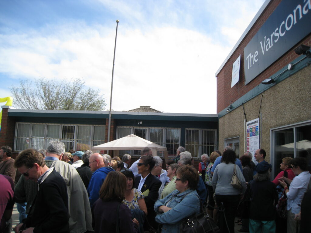 Crowds at the Edmonton International Fringe Theatre Festival in Old Strathcona
