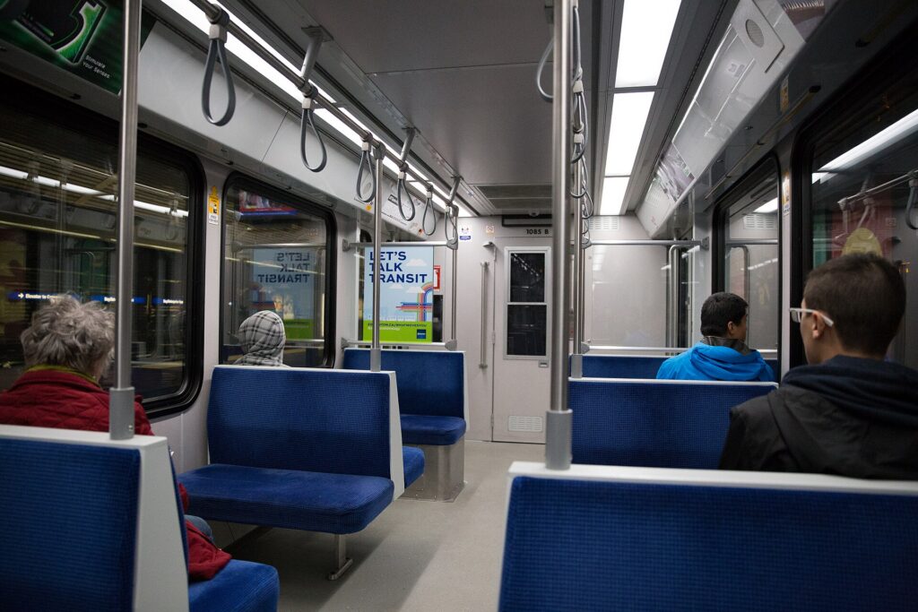 An Edmonton LRT train